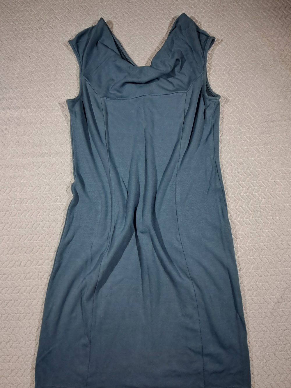 Ann Taylor Sleeveless Cowl Midi Dress in Slate Blue